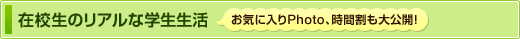 在校生のリアルな学生生活｜お気に入りPhoto、時間割も大公開！