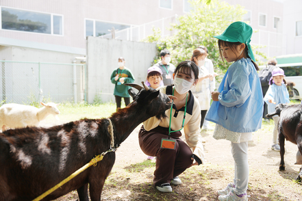 文京学院大学 「ふらっと文京」や併設幼稚園では、年間を通して、地域の子どもや保護者と実際に関わり、実践力を身につけます。