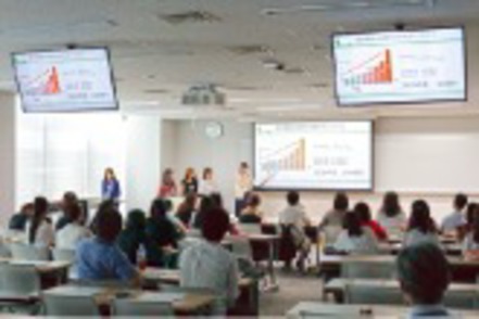共立女子大学 ビジネス現場のリアルな課題に解決策を提示し、プレゼンテーションで競います