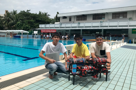 広島工業大学 2022年9月、シンガポールで開催された国際水中ロボット競技会に出場し、ファイナルラウンドに進出