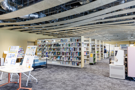 東洋大学 朝霞キャンパスに、新たに建設された大学図書館。