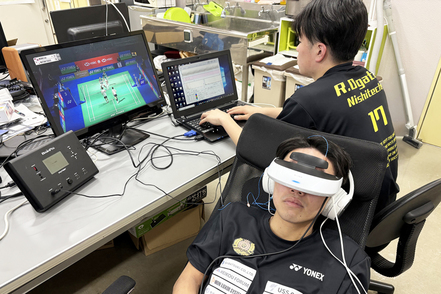 西日本工業大学 情報通信技術&times;スポーツの研究で、VRを活用して実証実験