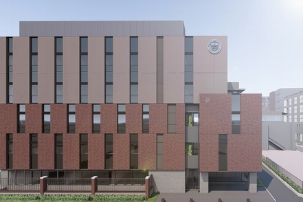 立教大学 理学部の実験室と研究室がある13号館。学術研究推進の基盤施設として、最先端の設備を誇ります。