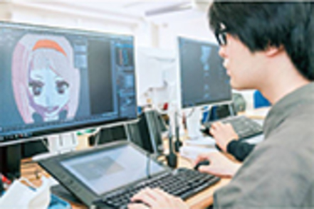 吉備国際大学 プロ仕様の機材や最新のソフトウェアを用いて、VTuberが使用するキャラクターモデルやゲームの背景を3DCGで作る技術を学びます