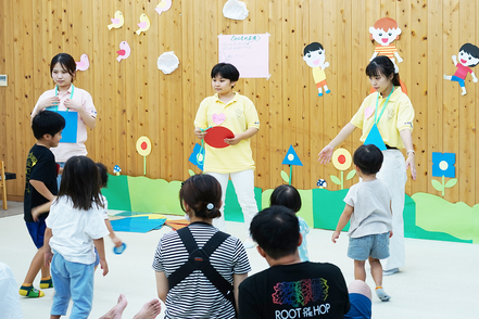 四国学院大学 子ども福祉メジャーでは、年に1回保育士養成コースの学生が本学キャンパスで地域の子ども向けにイベントを行います