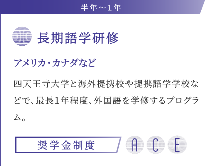 半年〜１年 長期語学研修 アメリカ・カナダ・オーストラリア