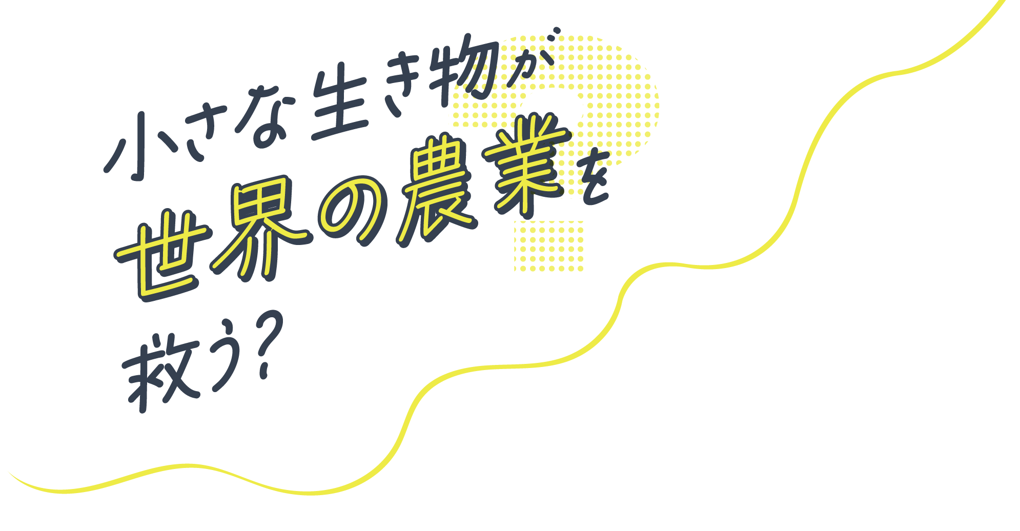 小さな生き物が世界の農業を救う?