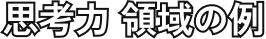 思考力 領域の例