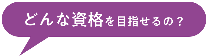 どんな資格を目指せるの？