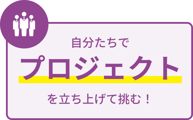 自分たちでプロジェクトを立ち上げて挑む！