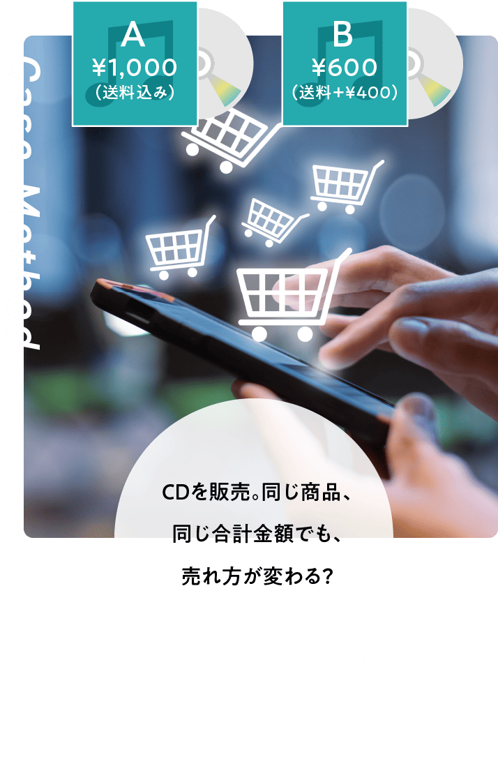 CDを販売。同じ商品、同じ合計金額でも、売れ方が変わる？