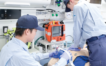 救急用自動車同乗実習イメージ