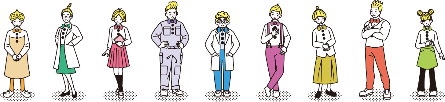 適正タイプ集合イラスト