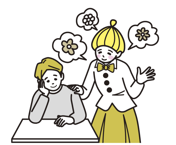 寄り添い名手 イラスト