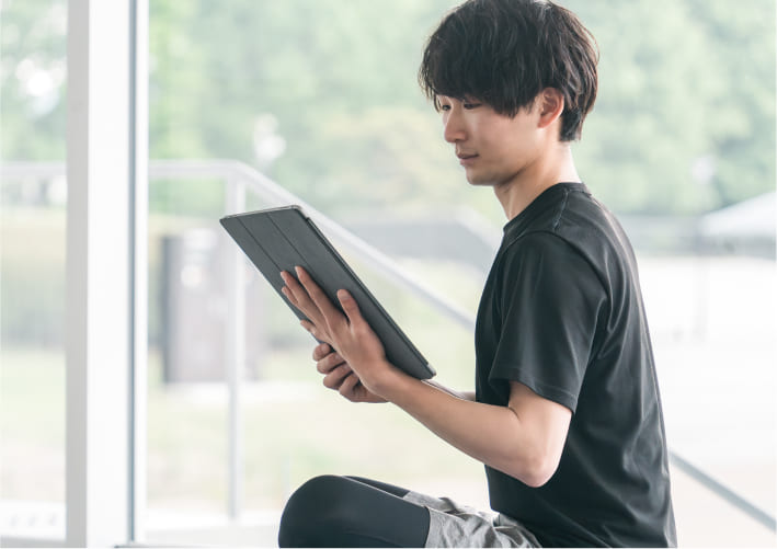 練習の隙間時間に受講するイメージ