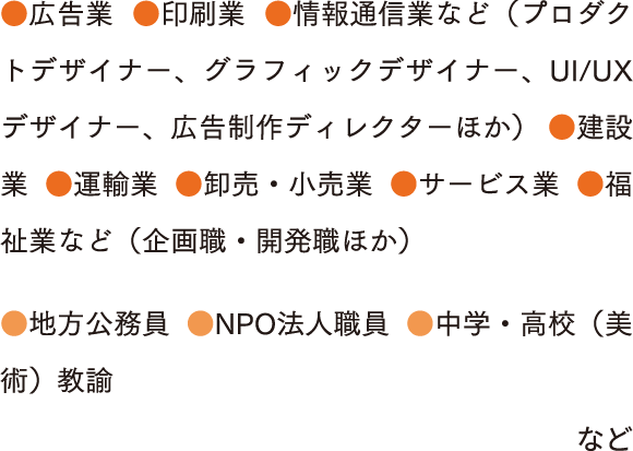 想定される卒業後の進路